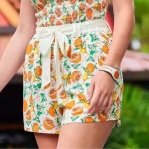 Disney Vault Collection Women's Orange Bird Viscose Shorts Size 1X